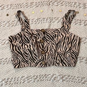 Zebra Style Crop Top